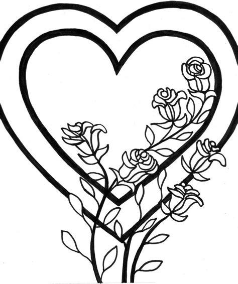 El Mejor Blog para Chicas: 10 Dibujos de rosas para colorear: Dibujar Fácil con este Paso a Paso, dibujos de Un Corazon Con Una Rosa, como dibujar Un Corazon Con Una Rosa para colorear