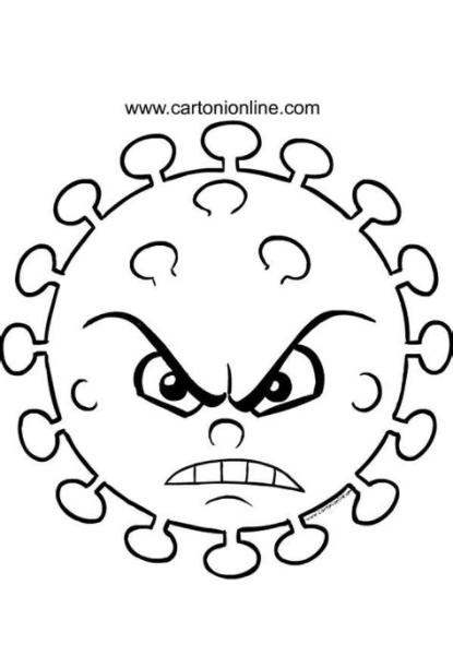 Dibujo 2 de Coronavirus para colorear: Dibujar Fácil, dibujos de Un Corona Virus, como dibujar Un Corona Virus para colorear