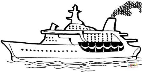 Dibujo de Crucero en el Mar para colorear | Dibujos para: Dibujar Fácil con este Paso a Paso, dibujos de Un Crucero Para Niños, como dibujar Un Crucero Para Niños para colorear