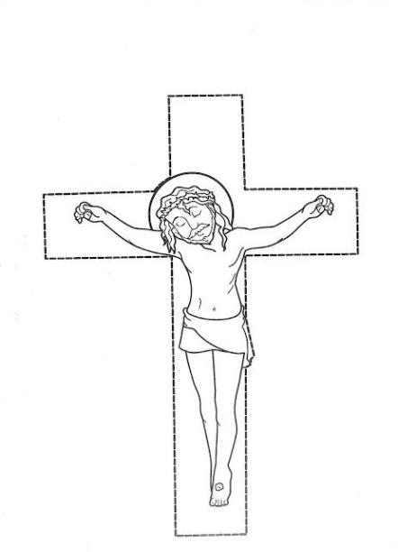 Dibujos Para Colorear De Jesus Crucificado - Impresion: Dibujar y Colorear Fácil, dibujos de Un Crucifijo, como dibujar Un Crucifijo paso a paso para colorear