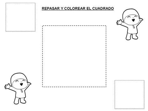 Trabajando en Educación Infantil: 10 fichas para: Dibujar Fácil, dibujos de Un Cuadrado Con 3 Lineas, como dibujar Un Cuadrado Con 3 Lineas paso a paso para colorear