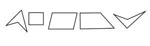 5.- Cuadriláteros: Concepto y clasificación: Dibujar Fácil, dibujos de Un Cuadrilatero Concavo, como dibujar Un Cuadrilatero Concavo paso a paso para colorear