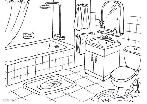 Dibujo para colorear cuarto de baño - Dibujos Para: Aprender como Dibujar y Colorear Fácil, dibujos de Un Cuarto De Baño, como dibujar Un Cuarto De Baño paso a paso para colorear
