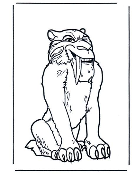 Tigre Dientes de Sable - Felinos: Aprender a Dibujar y Colorear Fácil, dibujos de Un Dientes De Sable, como dibujar Un Dientes De Sable para colorear