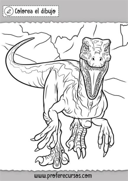 Cómo dibujar Un Dinosaurio Velociraptor 】 Paso a Paso Muy Fácil 2023 -  Dibuja Fácil