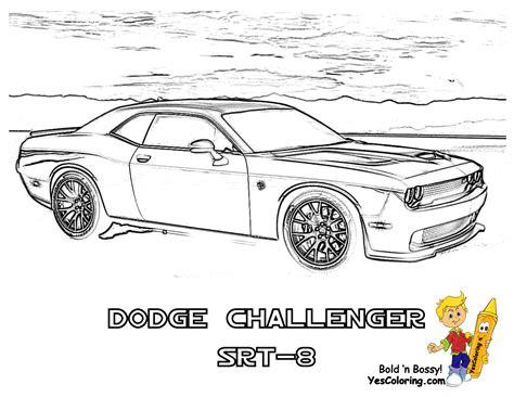 Dodge Challenger SRT 8 (Side View) Printable Car Picture: Aprende como Dibujar Fácil, dibujos de Un Dodge Challenger, como dibujar Un Dodge Challenger para colorear e imprimir