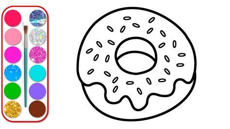 Donut Para Colorear - Shopkins Free Coloring Printables: Aprender a Dibujar Fácil, dibujos de Un Donut, como dibujar Un Donut paso a paso para colorear