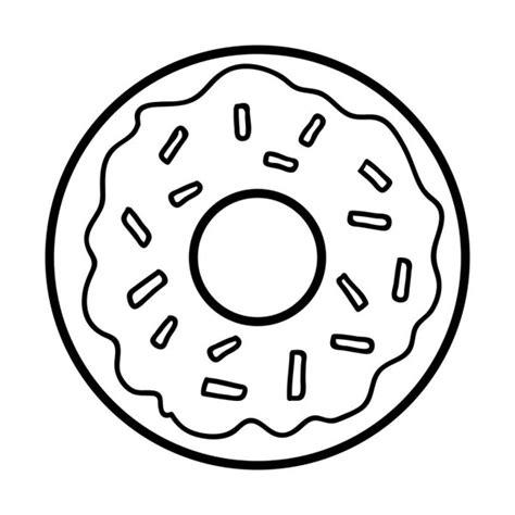 ᐈ Dona ilustracion de stock. vectores dona aislado: Dibujar y Colorear Fácil con este Paso a Paso, dibujos de Un Donut, como dibujar Un Donut para colorear