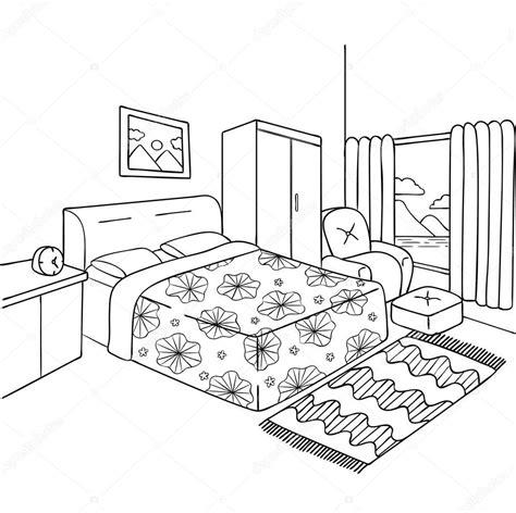 Animado: dormitorio para colorear | Mano Dibujada: Aprende a Dibujar y Colorear Fácil con este Paso a Paso, dibujos de Un Dormitorio, como dibujar Un Dormitorio paso a paso para colorear