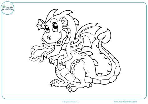 Dibujos de Dragones para colorear - Mundo Primaria: Dibujar Fácil con este Paso a Paso, dibujos de Un Dragon Bebe, como dibujar Un Dragon Bebe paso a paso para colorear