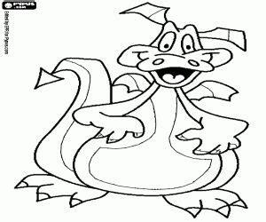 Colorear Un dragón riendo muy contento con la boca: Aprender a Dibujar Fácil, dibujos de Un Dragon De Frente, como dibujar Un Dragon De Frente paso a paso para colorear