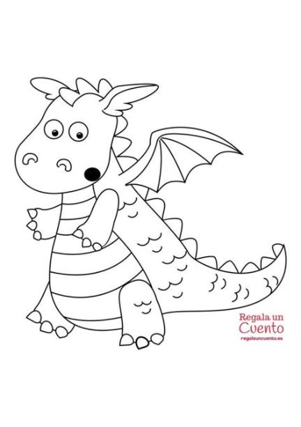 Pin en Cosas de niños: Aprender a Dibujar y Colorear Fácil, dibujos de Un Dragon De Sant Jordi, como dibujar Un Dragon De Sant Jordi paso a paso para colorear
