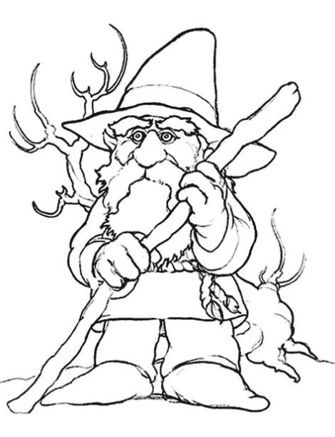 Dibujos Para Colorear De Gnomos. Duende. Plantillas Para: Dibujar Fácil, dibujos de Un Duende Malo, como dibujar Un Duende Malo paso a paso para colorear