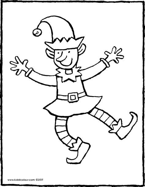 un elfo de Navidad - kiddicolour: Dibujar y Colorear Fácil con este Paso a Paso, dibujos de Un Elfo, como dibujar Un Elfo para colorear e imprimir