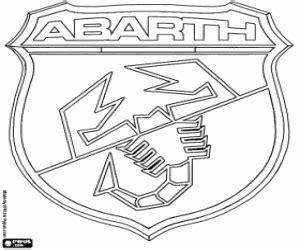 Emblema de la marca Abarth para colorear. pintar e imprimir: Aprende como Dibujar y Colorear Fácil, dibujos de Un Emblema, como dibujar Un Emblema para colorear