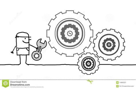 Trabajador y engranajes ilustración del vector: Aprender como Dibujar Fácil, dibujos de Un Engranaje En Inventor, como dibujar Un Engranaje En Inventor paso a paso para colorear
