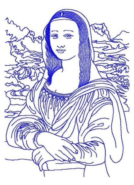 Mona Lisa machine embroidery design | Cuadros famosos: Dibujar Fácil, dibujos de Un Espejo Realista, como dibujar Un Espejo Realista para colorear