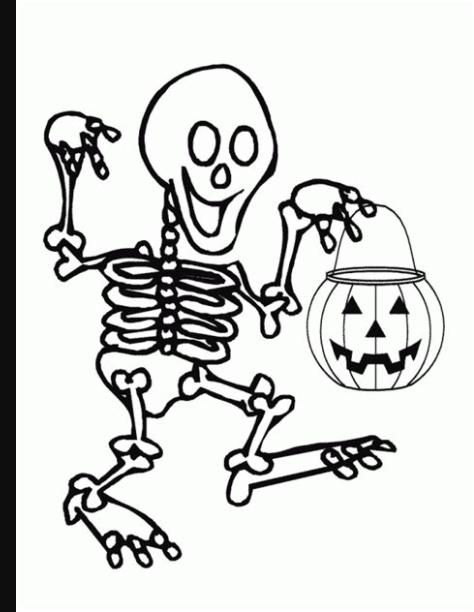 Dibujos de esqueletos de Halloween para pintar | Colorear: Dibujar y Colorear Fácil, dibujos de Un Esqueleto De Halloween, como dibujar Un Esqueleto De Halloween para colorear