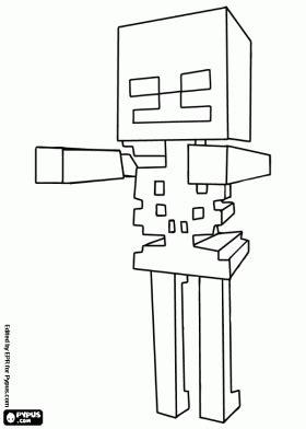 Colorear Esqueleto. Skeleton. criatura hostil de Minecraft: Aprende como Dibujar y Colorear Fácil con este Paso a Paso, dibujos de Un Esqueleto De Minecraft, como dibujar Un Esqueleto De Minecraft paso a paso para colorear