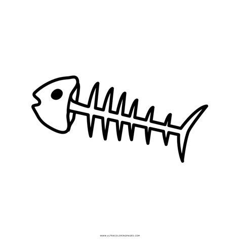 Dibujo De Espinas De Pescado Para Colorear - Ultra: Aprende a Dibujar Fácil con este Paso a Paso, dibujos de Un Esqueleto De Pescado, como dibujar Un Esqueleto De Pescado para colorear e imprimir