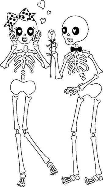 Dibujos de esqueleto para colorear en Halloween: Dibujar y Colorear Fácil, dibujos de Un Esqueleto En Ropa, como dibujar Un Esqueleto En Ropa paso a paso para colorear