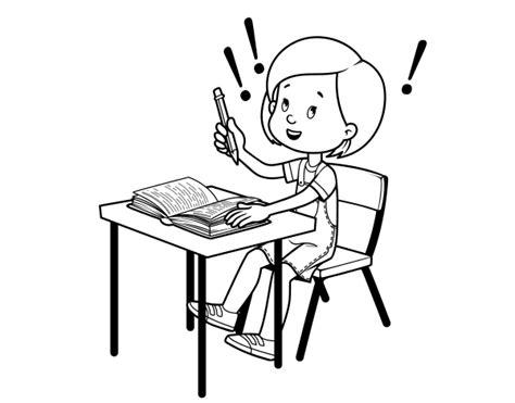 Dibujo de Examen de colegio para Colorear - Dibujos.net: Aprende como Dibujar Fácil con este Paso a Paso, dibujos de Un Examen, como dibujar Un Examen para colorear