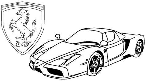 Dibujo para colorear relajante Italia : Ferrari 13: Dibujar y Colorear Fácil, dibujos de Un Ferrari La Ferrari, como dibujar Un Ferrari La Ferrari para colorear e imprimir