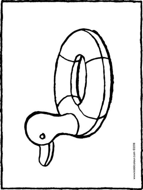un flotador de pato - kiddicolour: Aprender a Dibujar y Colorear Fácil con este Paso a Paso, dibujos de Un Flotador, como dibujar Un Flotador para colorear e imprimir