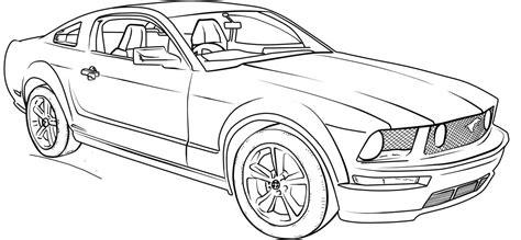 Ford Mustang GT Lineart Coloring Page | Dessin voiture: Aprender como Dibujar Fácil con este Paso a Paso, dibujos de Un Ford Mustang Gt, como dibujar Un Ford Mustang Gt paso a paso para colorear