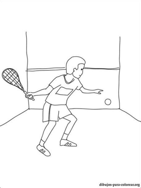 Dibujo de squash para imprimir | Dibujos para colorear: Dibujar Fácil con este Paso a Paso, dibujos de Un Fronton, como dibujar Un Fronton para colorear
