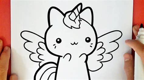 Dibujos Kawaii Gato Unicornio | Dibujos I Para Colorear: Aprender a Dibujar Fácil, dibujos de Un Gaticornio, como dibujar Un Gaticornio paso a paso para colorear