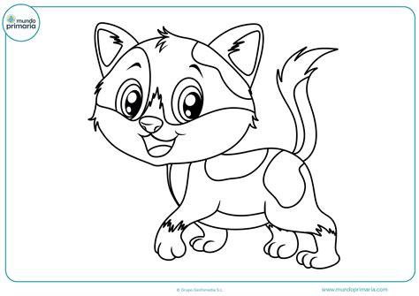 Dibujos de gatos para imprimir y colorear - Mundo Primaria: Dibujar Fácil con este Paso a Paso, dibujos de Un Gato Adorable, como dibujar Un Gato Adorable para colorear e imprimir