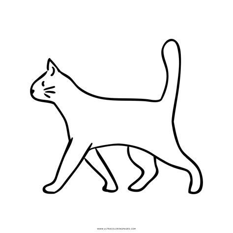 Cat Walking Coloring Page - Ultra Coloring Pages: Dibujar Fácil con este Paso a Paso, dibujos de Un Gato Andando, como dibujar Un Gato Andando para colorear