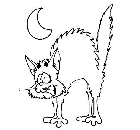 Dibujo de Gato asustado pintado por -lluki23- en Dibujos: Dibujar Fácil, dibujos de Un Gato Asustado, como dibujar Un Gato Asustado paso a paso para colorear
