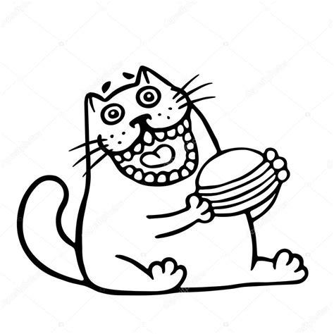 Imágenes: niño comiendo pan para colorear | El gato: Aprender como Dibujar y Colorear Fácil, dibujos de Un Gato Comiendo, como dibujar Un Gato Comiendo paso a paso para colorear