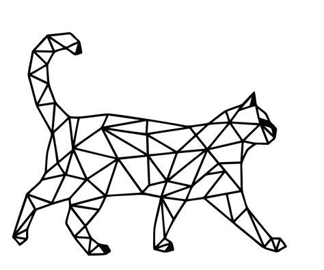 gato geometrico - Búsqueda de Google | Arte de geometría: Aprende como Dibujar y Colorear Fácil, dibujos de Un Gato Con Figuras Geometricas, como dibujar Un Gato Con Figuras Geometricas para colorear e imprimir