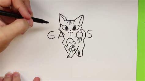 Cómo dibujar Un Gato Con La Palabra Cat 】 Paso a Paso Muy Fácil 2023 -  Dibuja Fácil