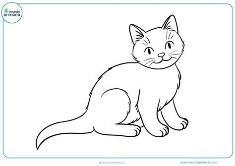 Dibujos de gatos para imprimir y colorear - Mundo Primaria: Dibujar y Colorear Fácil con este Paso a Paso, dibujos de Un Gato Con Lineas, como dibujar Un Gato Con Lineas paso a paso para colorear