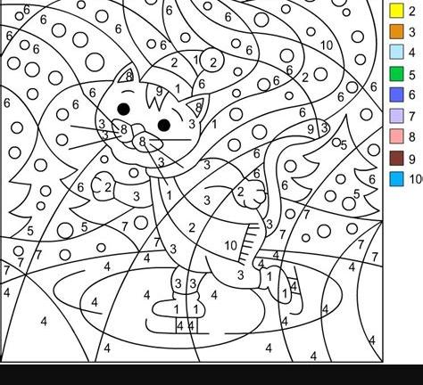 Gatito | Colorear por números. Arte para niños. Dibujos: Aprender como Dibujar Fácil, dibujos de Un Gato Con Numeros, como dibujar Un Gato Con Numeros paso a paso para colorear