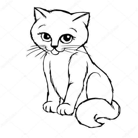 Desenhos de Gatinhos para Colorir - Coletânea de Imagens: Aprende a Dibujar y Colorear Fácil con este Paso a Paso, dibujos de Un Gato De Frente, como dibujar Un Gato De Frente para colorear e imprimir