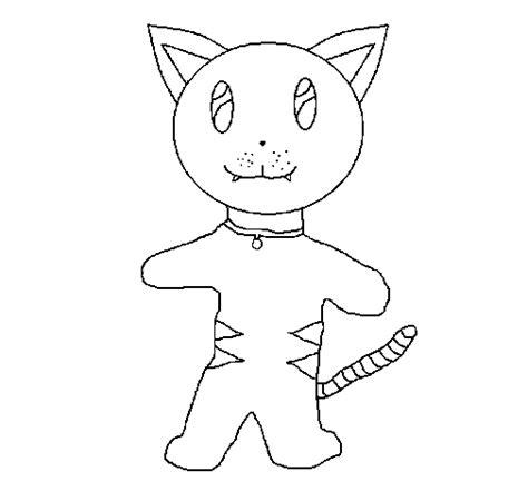 Dibujo de Gato de pie para Colorear - Dibujos.net: Dibujar Fácil con este Paso a Paso, dibujos de Un Gato De Pie, como dibujar Un Gato De Pie para colorear e imprimir