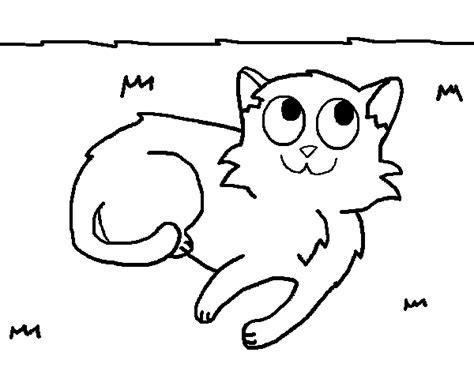 Dibujo de Gato tumbado para Colorear - Dibujos.net: Dibujar y Colorear Fácil con este Paso a Paso, dibujos de Un Gato Echado, como dibujar Un Gato Echado para colorear