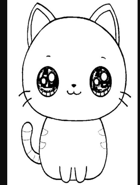 🥇 🥇 Dibujo de gatito kawaii para imprimir y colorear: Aprender a Dibujar Fácil con este Paso a Paso, dibujos de Un Gato Kawaii Imagenes, como dibujar Un Gato Kawaii Imagenes para colorear