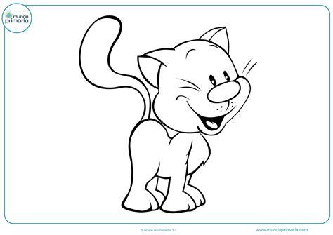 Dibujos de gatos para imprimir y colorear - Mundo Primaria: Dibujar Fácil con este Paso a Paso, dibujos de Un Gato Mono, como dibujar Un Gato Mono paso a paso para colorear