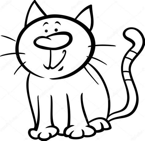 Dibujos Animados De Gatos Para Colorear: Dibujar Fácil con este Paso a Paso, dibujos de Un Gato Negro, como dibujar Un Gato Negro para colorear