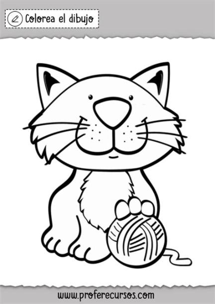 Dibujo Gato Bonito para colorear | Dibujos de gatos: Dibujar y Colorear Fácil, dibujos de Un Gato Pasos, como dibujar Un Gato Pasos para colorear
