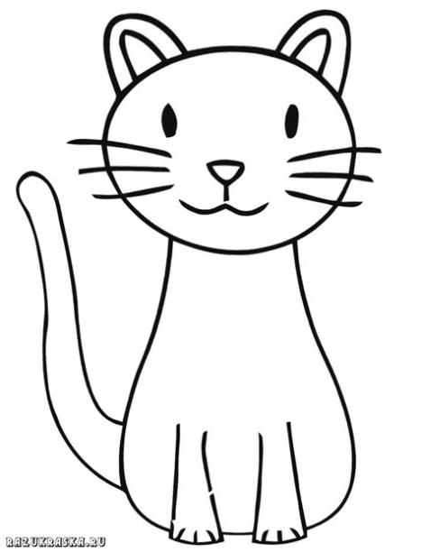 Dibujos de gatos para colorear e imprimir: Aprende como Dibujar y Colorear Fácil, dibujos de Un Gato Sentado, como dibujar Un Gato Sentado paso a paso para colorear