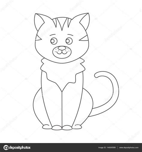 Silueta de gato para pintar | Gato para colorear libro: Dibujar y Colorear Fácil, dibujos de Un Gato Sentado, como dibujar Un Gato Sentado para colorear