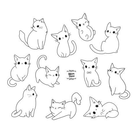 Katzenillustrationen (imágenes para colorear: Aprender a Dibujar Fácil, dibujos de Un Gato Tutorial, como dibujar Un Gato Tutorial paso a paso para colorear