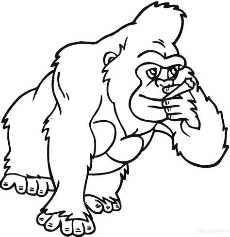 Dibujos de gorila para colorear e imprimir: Dibujar Fácil, dibujos de Un Gorila Para Niños, como dibujar Un Gorila Para Niños para colorear e imprimir